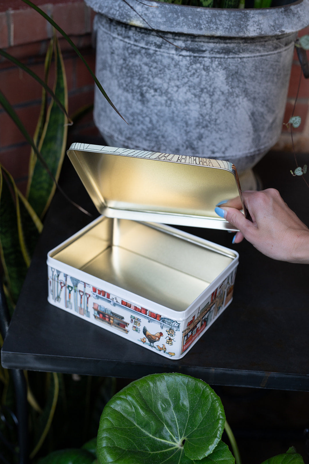 Potting Shed Biscuit Tin