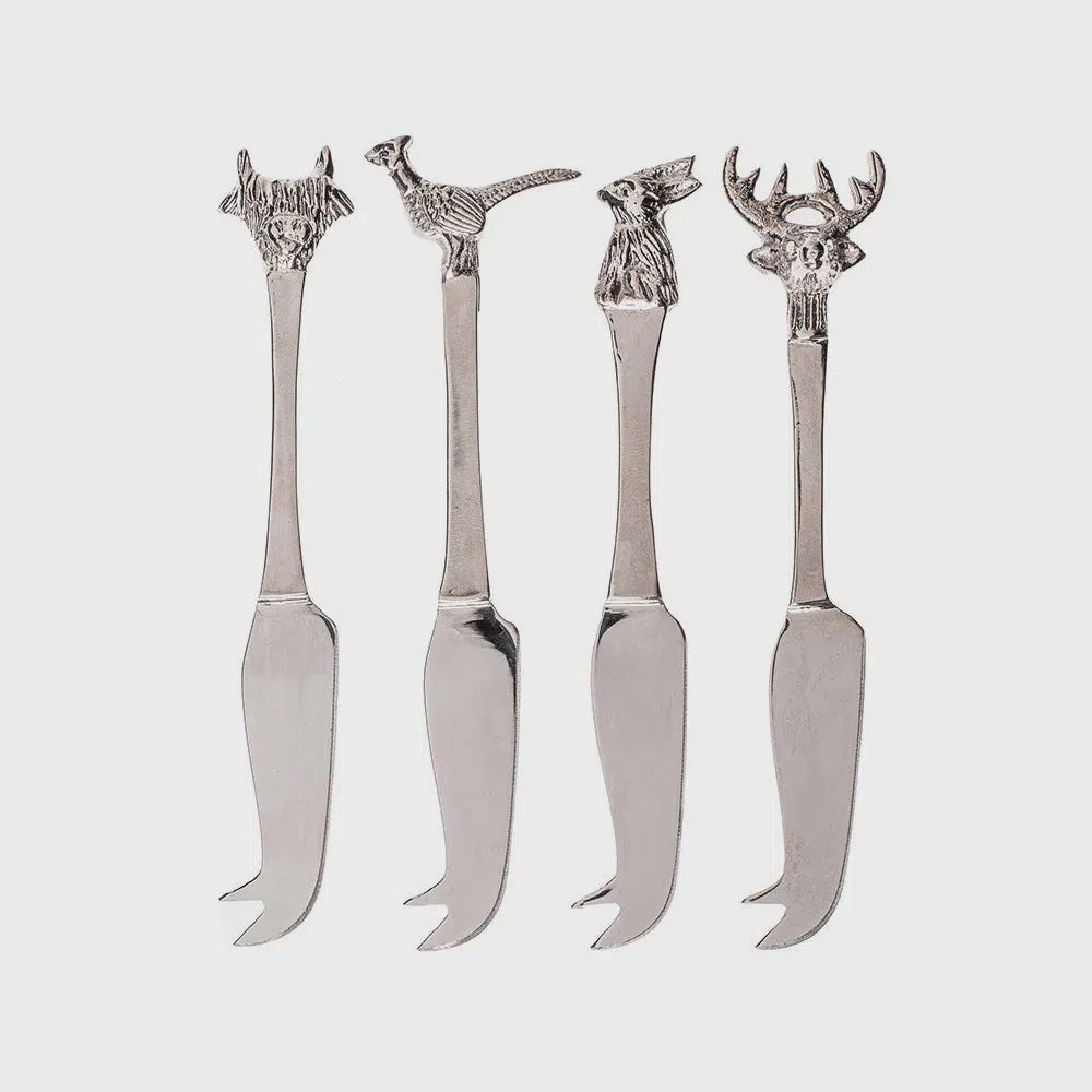 Cheese Knives S4 Boxed Country Animals